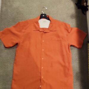 QUIKSILVER WATERMAN Men's Orange Button Down Shirt XL
